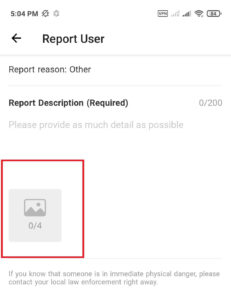 upload an image for Clapper account reporting